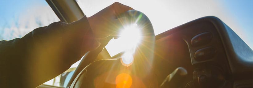 DC Car Accident Lawyers discuss the dangers of sun glare while driving. 
